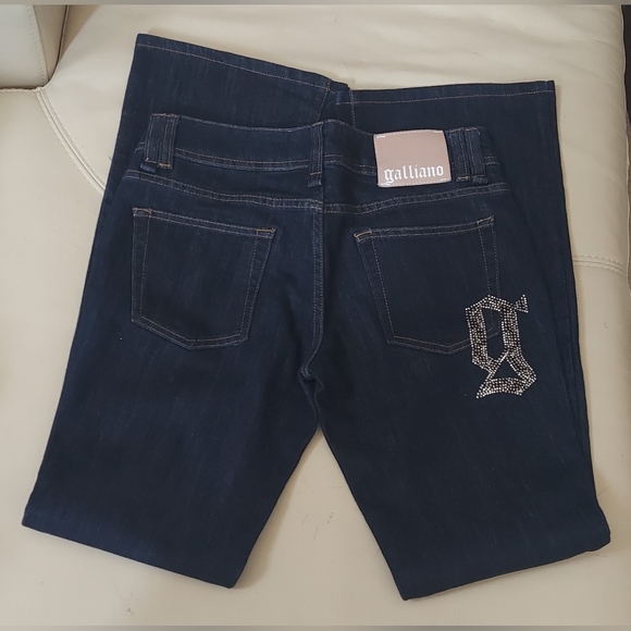Galliano Jeans Galliano Womens Dark Wash Flare Boot Leg Jeans Size